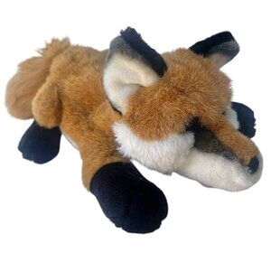Aurora World Plush Fox Hand Puppet 18” Long With Tail Polyester Fiber tan white